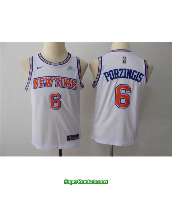 Camiseta NIÑOS Porzingis New York blanca 2018