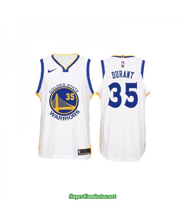 Camiseta NIÑOS Durant 35 golden state warriors 2018 blanca