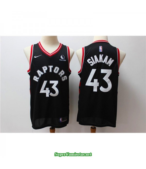 Camiseta 2020 Siakam 43 negra Toronto Raptors