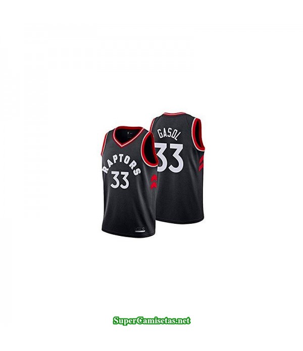Camiseta 2019 Marc Gasol Negra Toronto Raptors