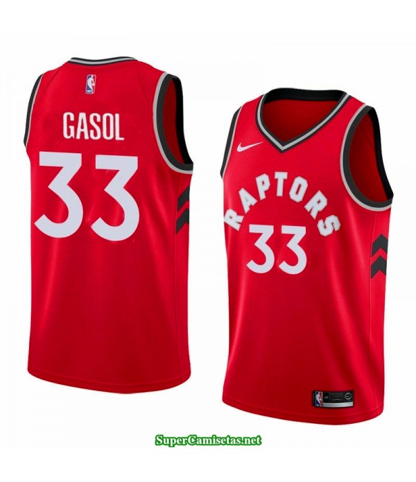 Camiseta 2019 Marc Gasol RojaToronto Raptors