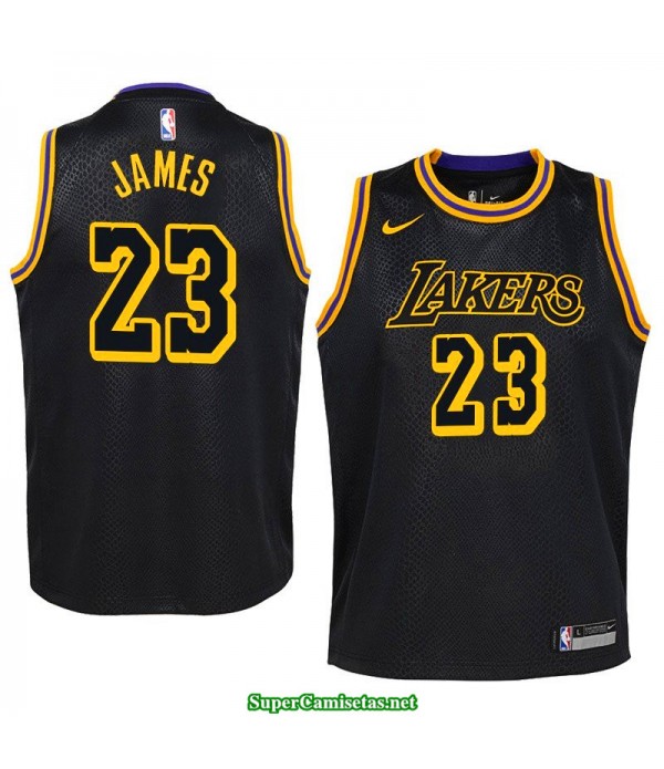 Camiseta Lebron James 23 negra Angeles Lakers