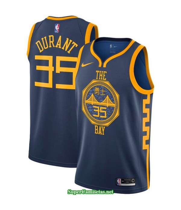 Camiseta 2019 Kevin Durant 35 azul Golden State Warriors