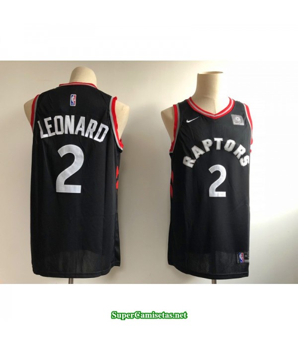 Camiseta 2018 Leonard 2 negra Toronto Raptors