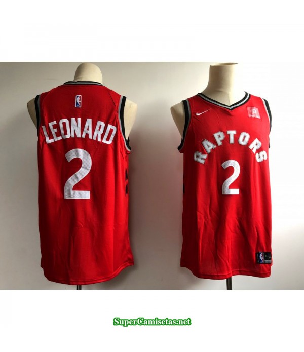 Camiseta 2018 Leonard 2 roja Toronto Raptors