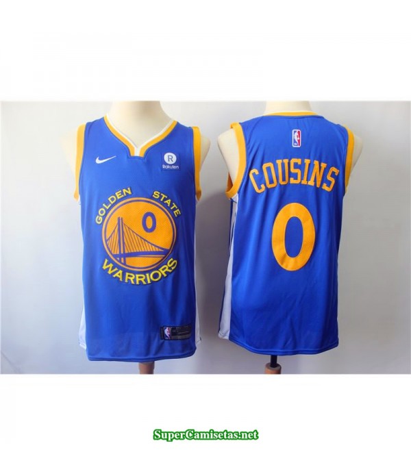 Camiseta 2018 Cousins 0 azul Golden State Warriors