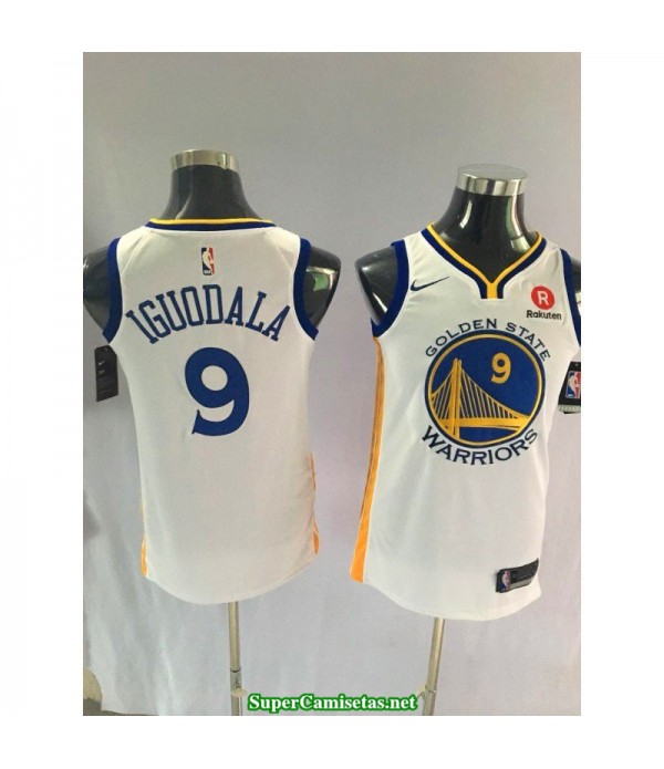 Camiseta 2018 Iguodala 9 blanca Golden State Warriors