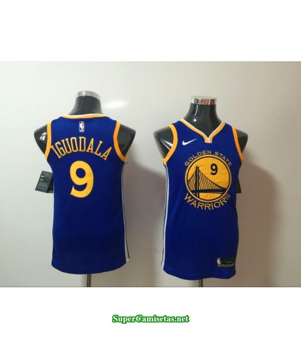 Camiseta 2018 Iguodala 9 azul Golden State Warriors