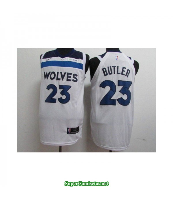 Camiseta 2018 Butler 23 blanca Minnesota Wolves