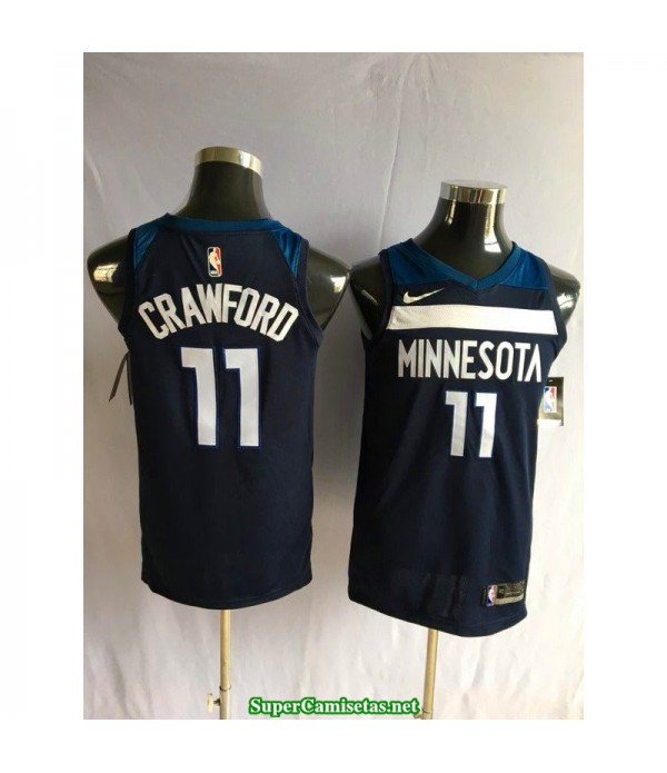 Camiseta 2018 Crawford 11 azul Minnesota Wolves