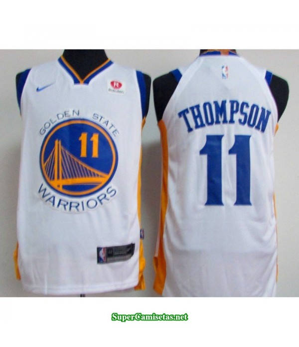 Camiseta 2018 Thompson 11 blanca Golden State Warriors