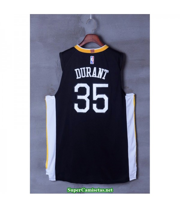 Camiseta 2018 Kevin Durant 35 negra Golden State Warriors town