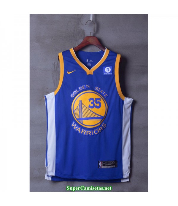 Camiseta 2018 Kevin Durant 35 azul Golden State Warriors