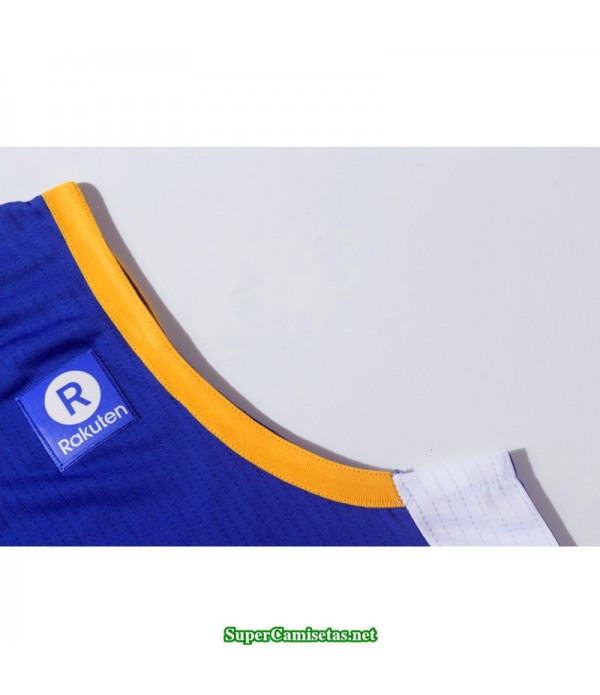 Camiseta 2018 Stephen Curry 30 azul Golden State Warriors
