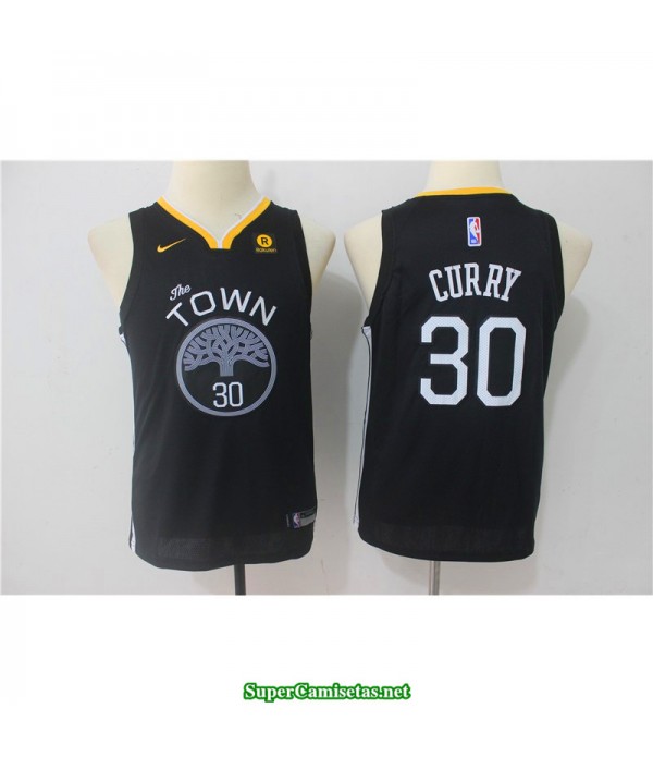 Camiseta NIÑOS Curry 30 golden state warriors 2018 negra
