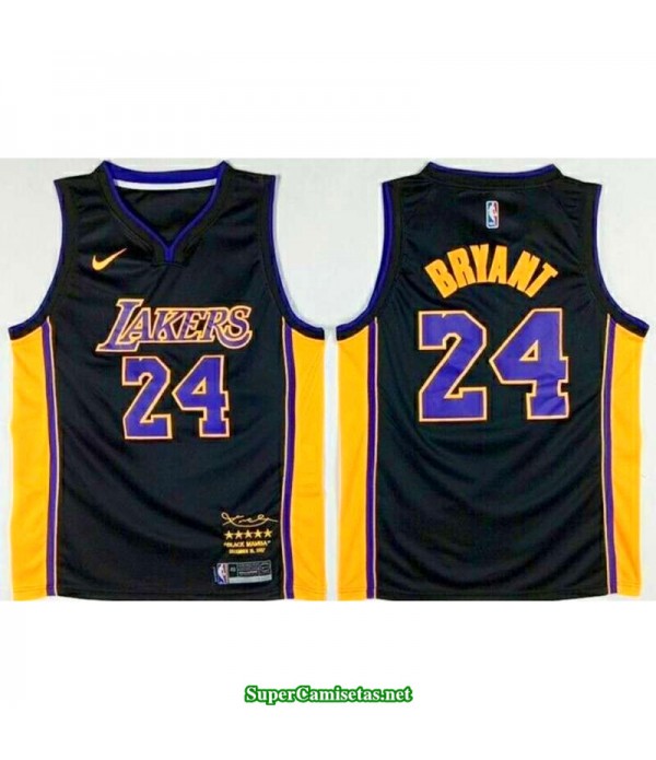 Camiseta Kobe Bryant 24 negra Angeles Lakers