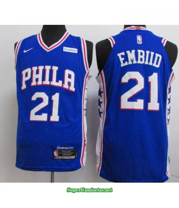 Camiseta 2018 Philadelphia azul Embiid 21