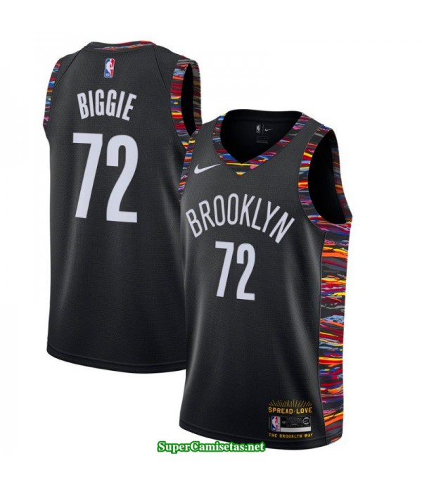 Camiseta Nets Brooklyn Biggie 72 negra