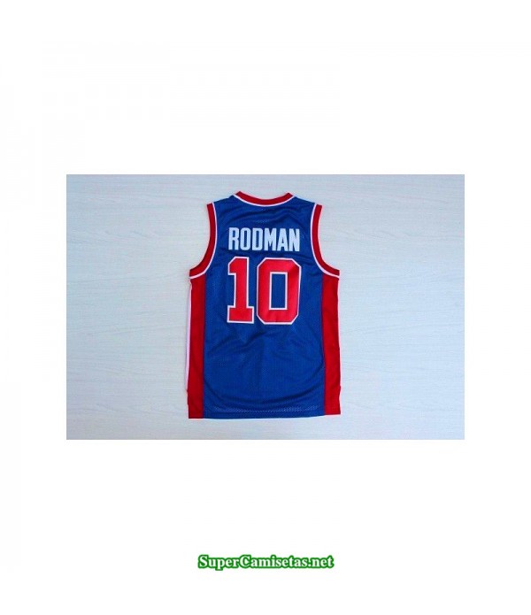 Camiseta Rodman 10 azul Detroit Pistons