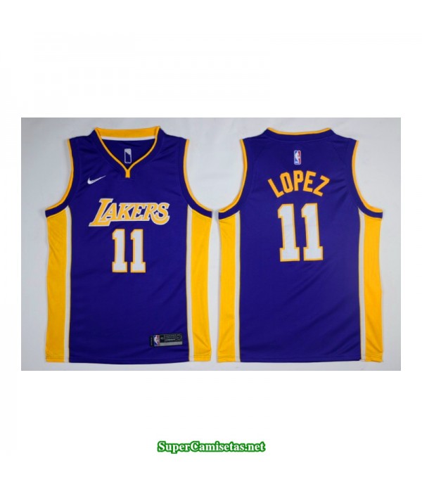 Camiseta Lopez 11 morada Angeles Lakers