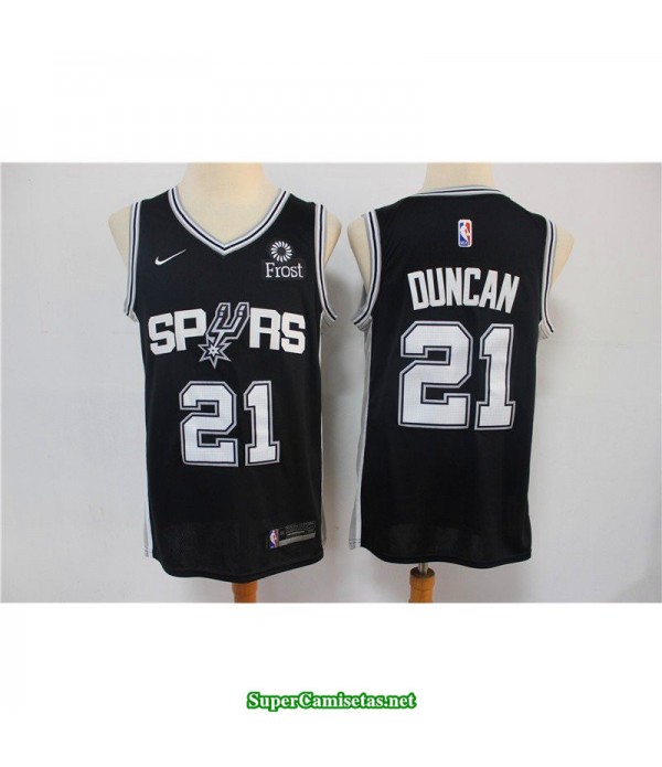Camiseta Duncan 21 negra San Antonio Spurs