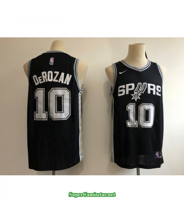 Camiseta Derozan 10 negra San Antonio Spurs 2018