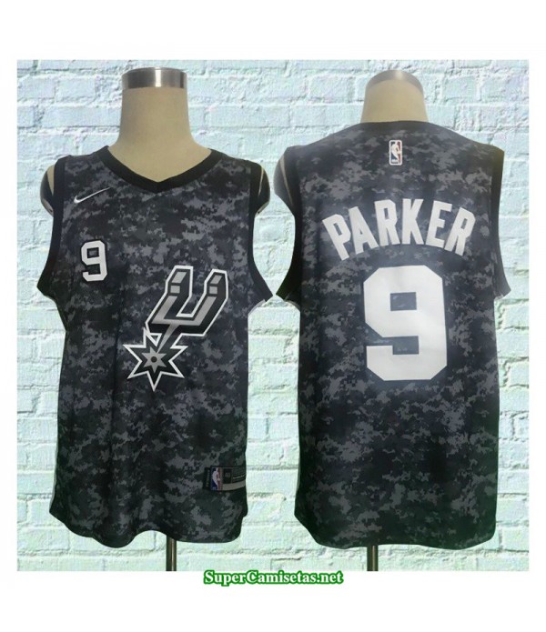 Camiseta 2018 Parker 9 camuflaje San Antonio Spurs