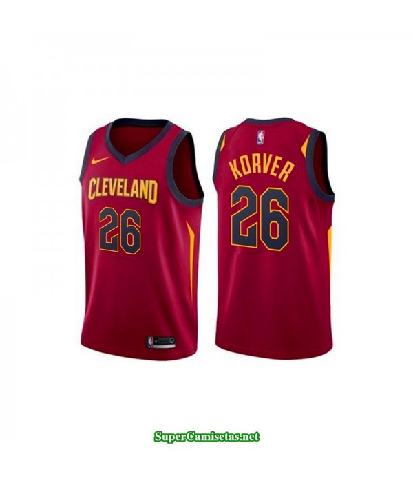 Camiseta Korver 26 roja Cleveland Cavaliers 2018
