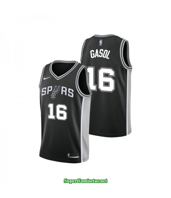 Camiseta Gasol 16 negra San Antonio Spurs 2018