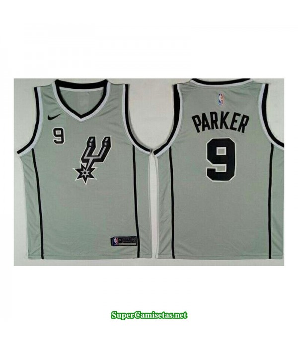 Camiseta 2018 Parker 9 gris San Antonio Spurs