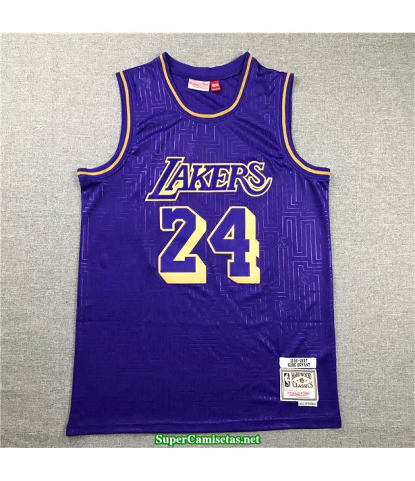 Camiseta nba Kobe Bryant 24 stripes Angeles Lakers Mamba