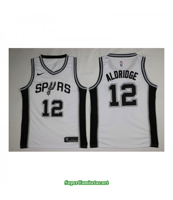 Camiseta 2018 Aldridge 12 blanca San Antonio Spurs