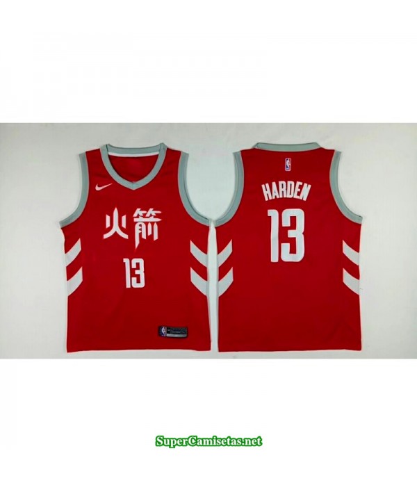 Camiseta 2018 Harden 13 roja ch Houston Rockets