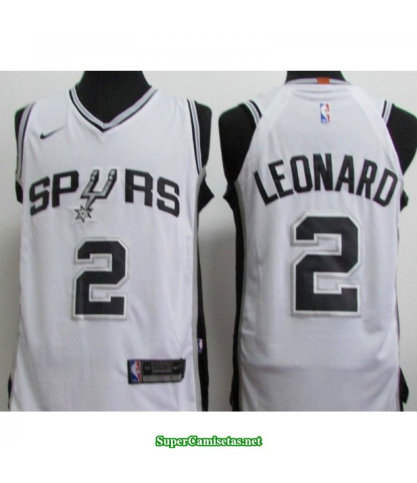 Camiseta 2018 Leonard 2 blanca San Antonio Spurs