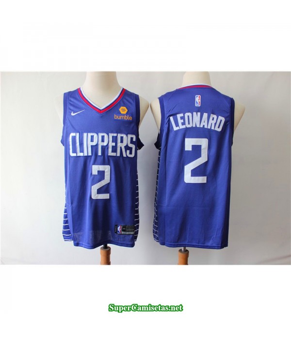 Camiseta 2019 Leonard 2 azul Angeles Clippers