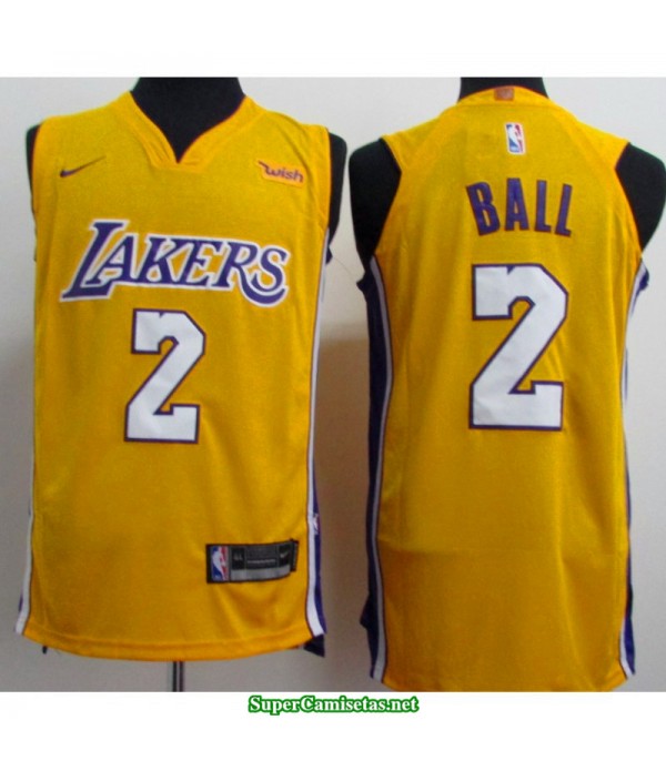Camiseta Ball 2 amarilla Angeles Lakers