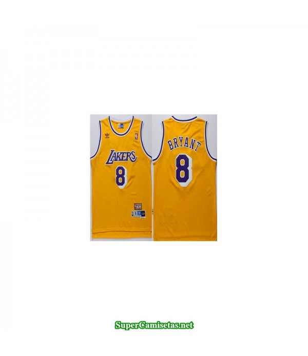 Camiseta Kobe Bryant 8 amarilla retro 1 Angeles Lakers