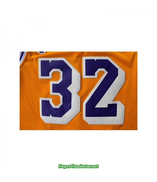 Camiseta Johnson 32 retro hardwood classic amarilla Angeles Lakers