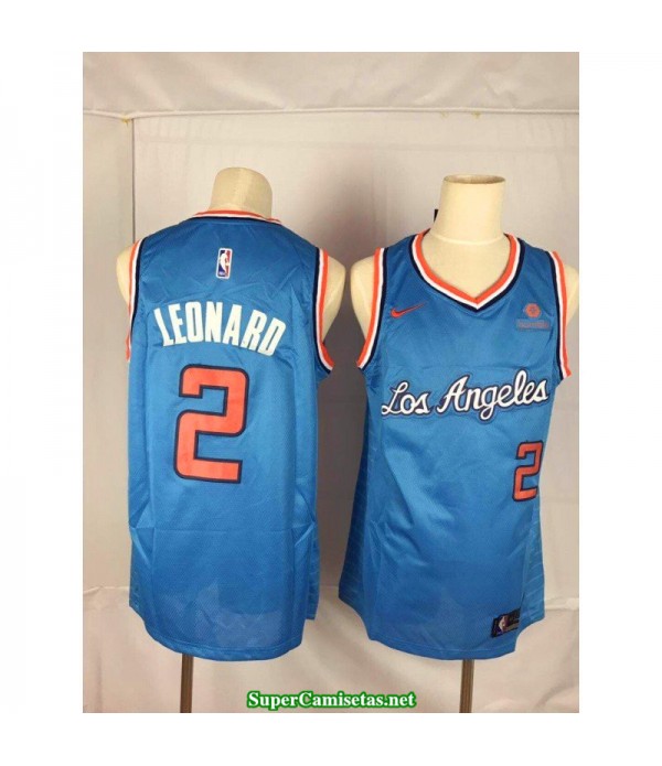 Camiseta 2020 Leonard 2 azul Angeles Clippers