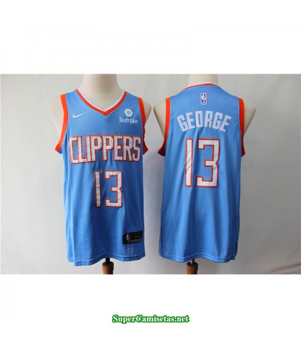 Camiseta 2019 George 13 azul Angeles Clippers b