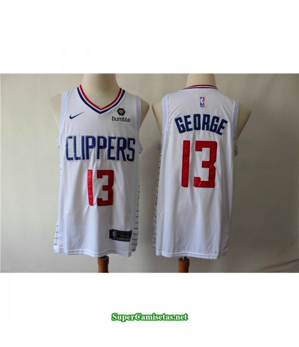 Camiseta 2019 George 13 blanca Angeles Clippers