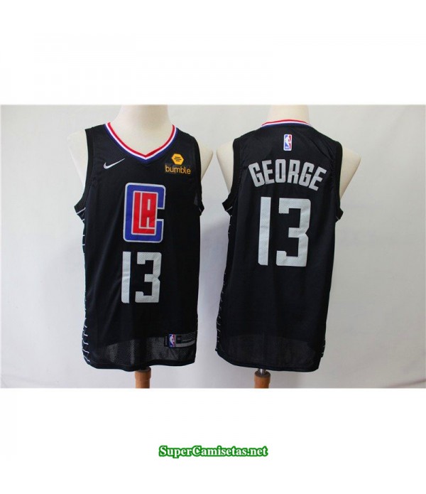 Camiseta 2019 George 13 negra Angeles Clippers