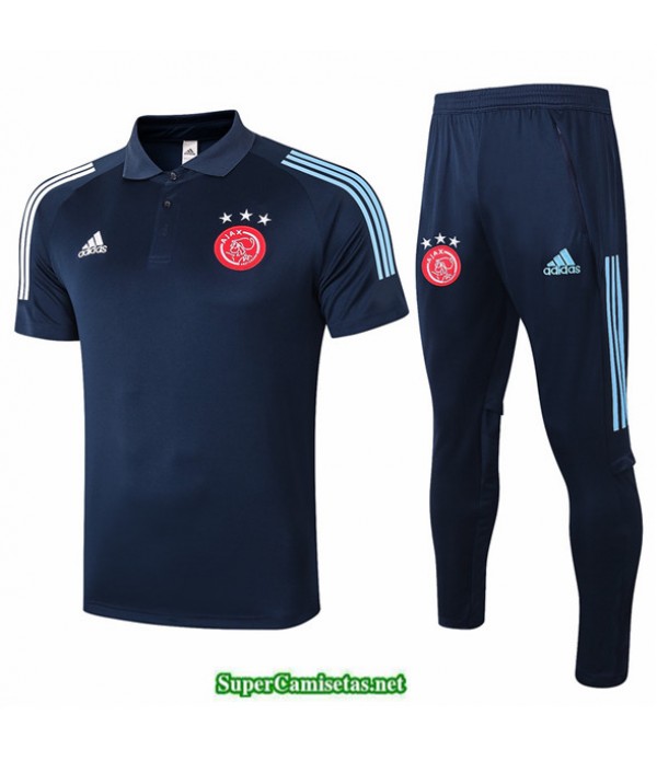 Tailandia Camiseta Kit De Entrenamiento Afc Ajax Polo Azul Oscuro 2020