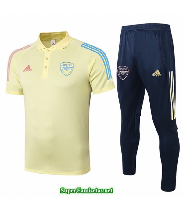 Tailandia Camiseta Kit De Entrenamiento Arsenal Polo Amarillo 2020