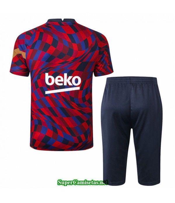 Tailandia Camiseta Kit De Entrenamiento Barcelona 3/4 Púrpura/rojo Rayos 2020