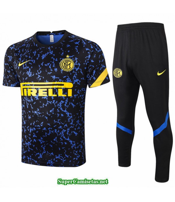 Tailandia Camiseta Kit De Entrenamiento Inter Milan Azul Rayos 2020