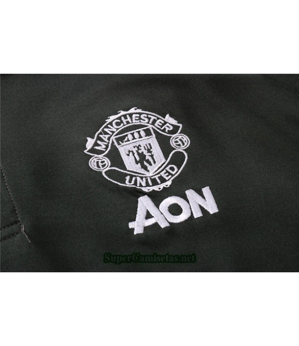 Tailandia Camiseta Kit De Entrenamiento Manchester United Polo Gris Oscuro 2020