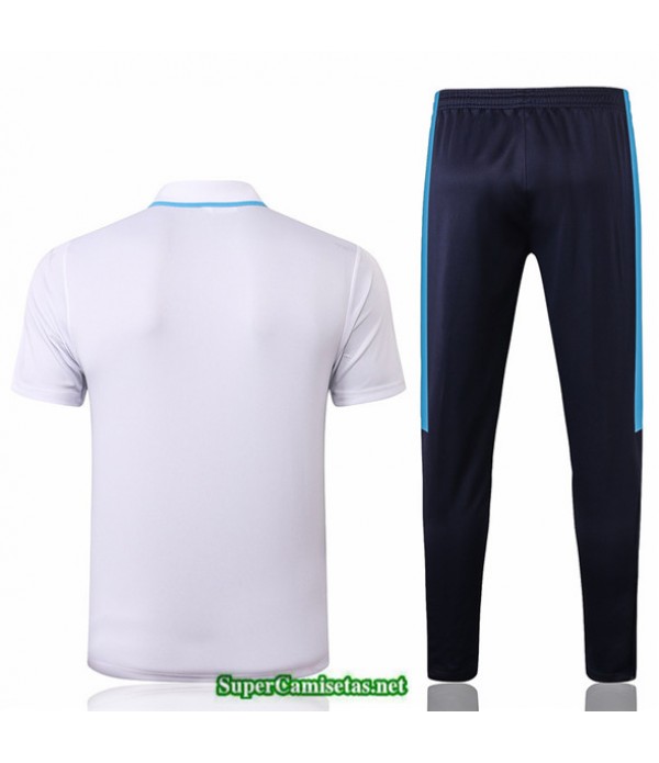 Tailandia Camiseta Kit De Entrenamiento Marsella Polo Blanco/azul 2020