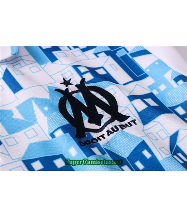 Tailandia Camiseta Kit De Entrenamiento Marsella Polo Blanco/azul 2020