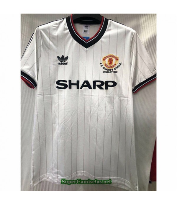 Tailandia Camisetas Clasicas Manchester United Blanco Hombre 1983